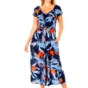 Patrons of Peace Floral Print Jumpsuit, size Medium